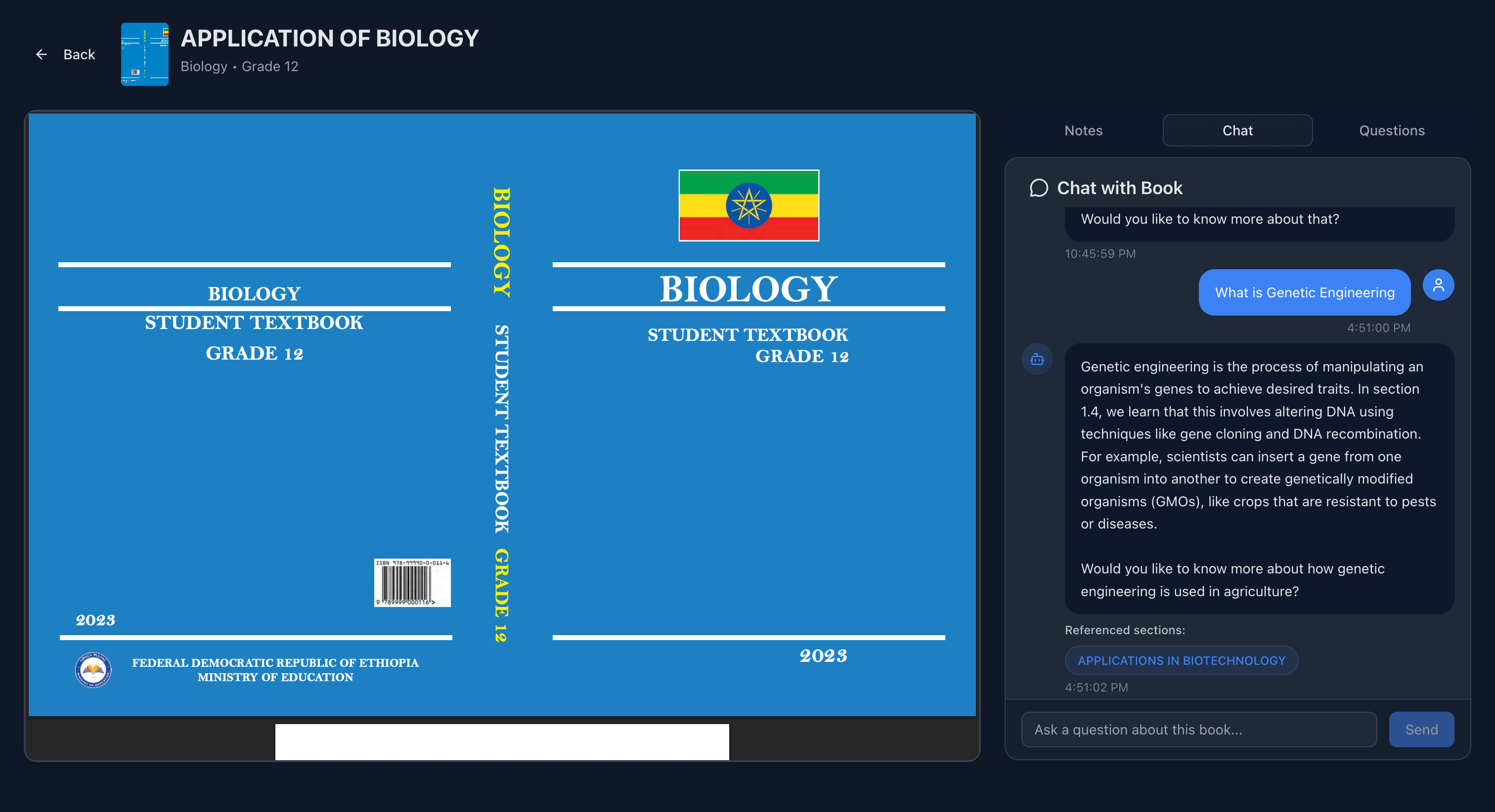 Ask Your Textbook Any Question